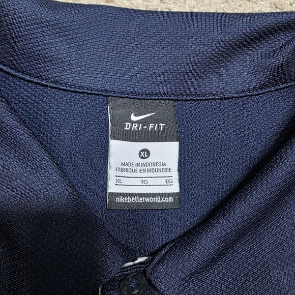 Nike Dri-Fit Villanova Wildcats Polo Shirt Blue White Men’s XL Athletic Golf - Picture 4 of 7